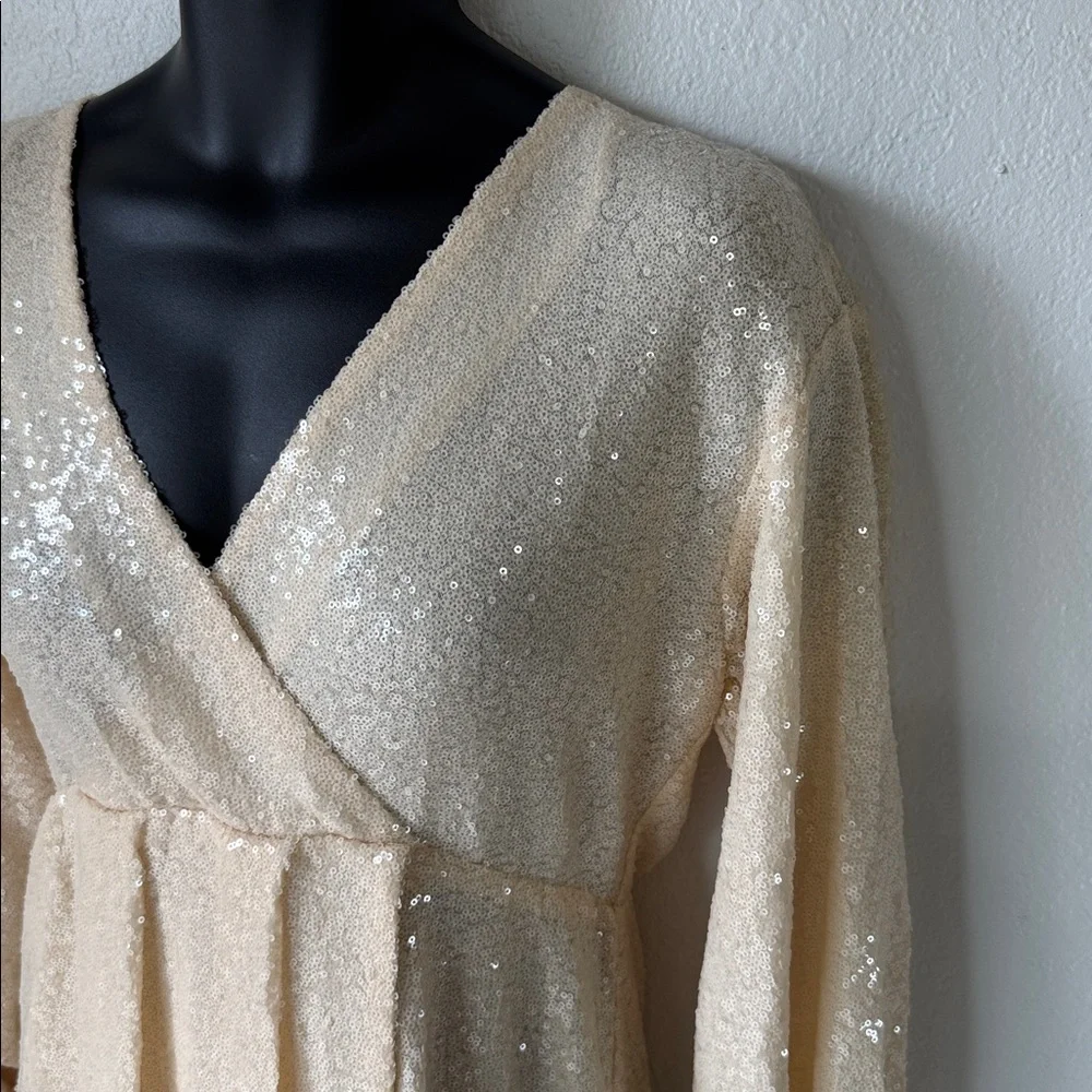 LPA Cream‎ Sequin Dress - Picture 3 of 7